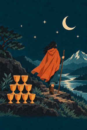 컵 8 타로 카드